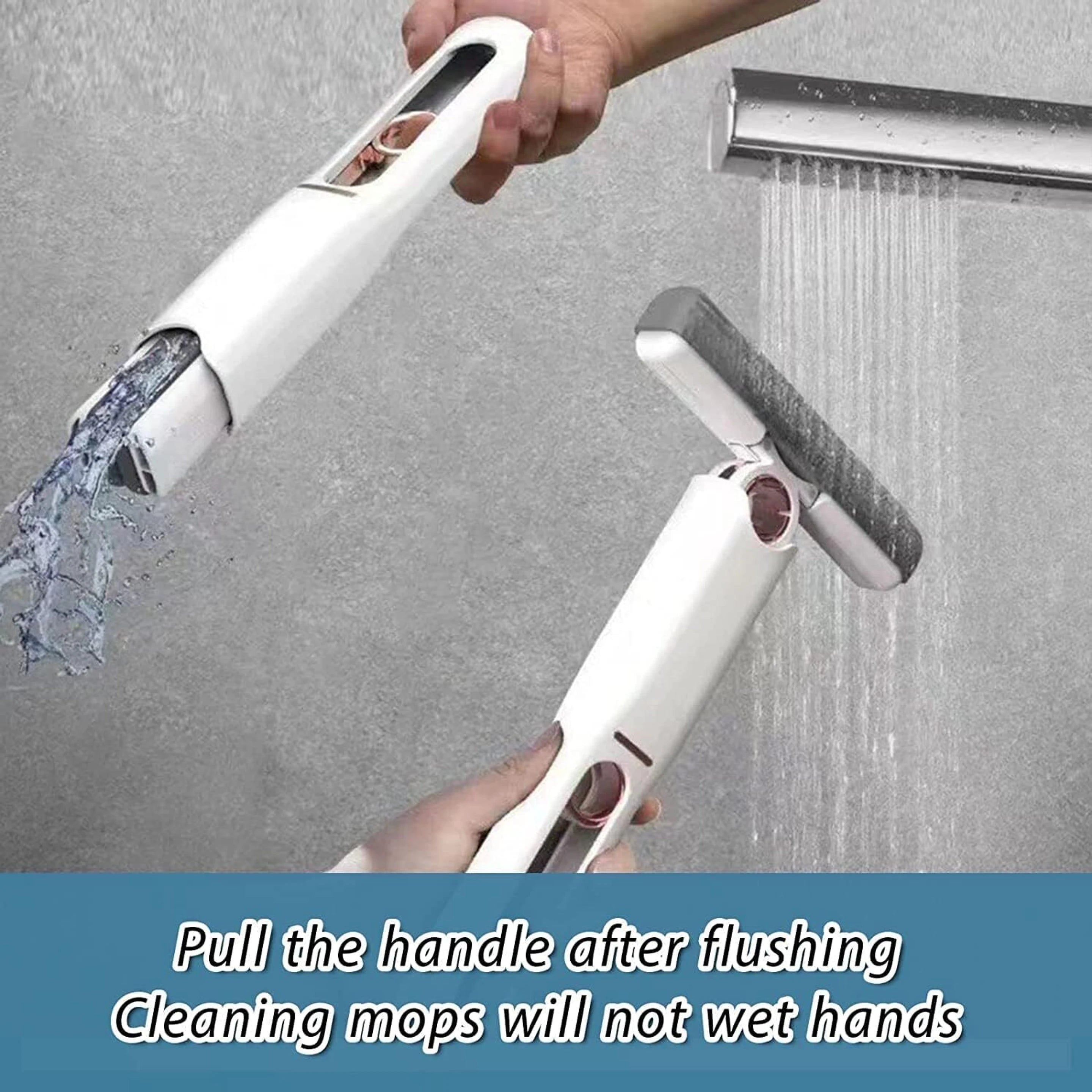 Mini Mop for Kitchen, Floor, Glass, Car & More - 2 Sponges, Self Squeeze, Strong Absorbent, Wet & Dry Use, ABS & Sponge Material
